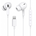 Valgustus k&otilde;rvaklapid Bluetoothi ​​juhtmega k&otilde;rvaklapid mikrofoniga Super Bass helitugevuse reguleerimise peakomplekt iPhone 12 11 Pro Max Xs Xr X 7 8 6 6s 5s jaoks ML719 valge