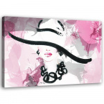 L&otilde;uendiprint Roosa m&uuml;tsiga naine 60x40 roosa