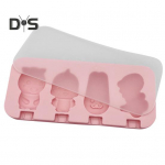 BPA-vaba paprikavormi loomakujuline mugav armas j&auml;&auml;kuubiku vorm paprika valmistamisel roosa