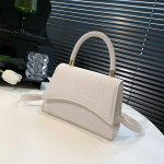 Yogodlns Retro naiste kott L&auml;&auml;ne stiilis &otilde;lakott K&auml;ekott Korea versioon Krokodilli mustriga v&auml;ike ruudukott mood ja lihtne Crossbody kott 21x8x15cm