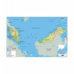 Geograafiline kaart Inglise kaart Malaisia ​​Kaart L&otilde;uend Maalimine Elutuba Kodukaunistus Lastele Koolitarbed 42*30cm
