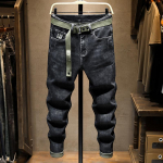 Kevadised meeste teksad Mood Korea elastsed vabaaja p&uuml;ksid Slim Fit mitmek&uuml;lgsed p&uuml;ksid meestele 28
