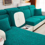 P&auml;ikeselill Jacquard Diivani istmepadja kate Elastsed diivanikatted elutoa Diivani kate tooli istme diivani kate Kodusisustus Normal Size (S)-1pc tumeroheline v&auml;rv