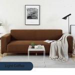 &Uuml;hev&auml;rvilised diivanikatted elutoa jaoks, pol&uuml;ester, kaasaegne elastne nurgadiivani kate. 2pcs 40X40Pillowcase kerge kohvi v&auml;rv