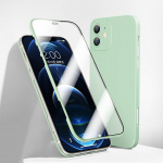 &Uuml;li&otilde;huke 360 ​​t&auml;iskaanega &uuml;mbris Iphone 12pro Max 13mini Conque &uuml;mbris iPhone 11pro X Xr Xs Max 11 Pro karastatud klaasist &uuml;mbris for iPhone 11 heleroheline v&auml;rv