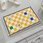 Armsad lillelised vannimatid Pehme pl&uuml;&uuml;s malelaud du&scaron;iruum P&otilde;randavaibad libisemiskindlad lapsed Vannituba Absorb Vaibad Tapis Salle De Bain L60xW40cm S