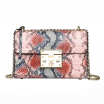 Naiste Retro Serpentine Crossbody kott Messenger kott &Otilde;lakott k&auml;epidemega kettkott 22X8X15cm roosa