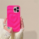Korea armas roosa armastuss&uuml;da voldib l&auml;ikiv telefoni&uuml;mbris iPhone'i jaoks 14 13 12 11 Pro Max X Xs Xr Lovely Y2k p&otilde;rutuskindel pehme kate Funda For iPhone 12Pro Max