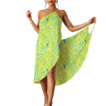 Sun Protection Beach Camisole Quick Dry Stiilne p&auml;ikesekaitsekreem naiste ujumistrikoo kleit basseini jaoks 2XL must