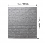 10tk 70cmx77cm 3D simulatsiooniplaadiga seinakleebis isekleepuv veekindel vahtpaneeliga tapeet Kodukaunistus 10pcs 70cm*77cm