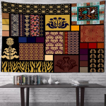 Mandala vaibamustriga seinavaibad, rippuvad n&otilde;idus Hiina stiilis boheemlaste ps&uuml;hhedeelse kunstniku kodukaunistus 230x180 CM