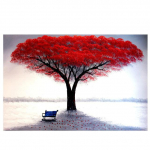 Abstraktsed &otilde;lil&otilde;uendimaalid Maastik V&auml;rvilised puuplakatid ja v&auml;ljatr&uuml;kid Seinakunstipildid elutoa kodukaunistuseks Ilma raamita 20cm&times;40cm NoFrame