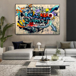 1 tk Graffiti Art Street Life Plakatid Prindid Seinamaalingud Tr&uuml;ki l&otilde;uendile Kunst seinapildid elutuppa ilma raamita 21*30cm