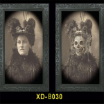 3D Ghost pildiraam 38*25cm Halloweeni &otilde;uduspiltide raamid muutuv n&auml;gu Kummitus Halloweeni peokaunistusega dekoratiivrekvisiidid XD-B030