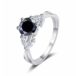 Bague Ringen S925 Sterling Silver Ehted Luksuslikud 1-karaadised D-COLOR moissaniite teemants&otilde;rmused, naissoost lilletaime kujundus, suurus 5-9 kingitus 1ct No.5 must
