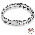 S925 Sterling h&otilde;bedast k&auml;ev&otilde;ru Meeste stiil Moe isiksus Retro Tai h&otilde;bedane Domineer k&auml;ev&otilde;ru Hip Hop Punk Boutique Ehted 20cm