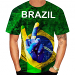 Centenary of Brasil Meeste T-s&auml;rk Suvine O kaelusega Pullover L&uuml;hikeste varrukatega Moodsad r&otilde;ivad Brasiilia lipp Suurem&otilde;&otilde;dulised meester&otilde;ivad 6XL