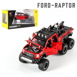 1/28 Ford F150 Raptor Diecast metallist mudelauto m&auml;nguasi, heli ja valgusega lastele vanuses 3 aastat ja vanemad 1/28-22x9.5x9cm punane