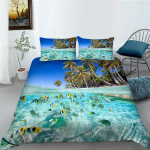 Kodune voodipesukomplekt Maastik Maalimine Teema Tekikate Padjap&uuml;&uuml;r Voodilina/kaheinimesevoodi t&auml;issuuruses voodipesu Kodukaunistus DE 135x200cm