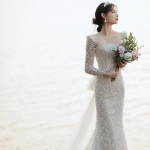 Naiste kerge pulmakleit temperamendiga lihtne k&otilde;rge klassi printsessi stiilis kalasaba kleit XXXXXL