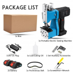 88VF kaasaskantav juhtmeta elektriline &otilde;mblusmasin automaatne pakkimismasin tekstiilit&ouml;&ouml;stuses kootud kottide sulgemiseks 2*Batteries