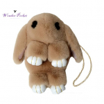 Bunny Shapr karvane kohev pehme puutetundlik pl&uuml;&uuml;sist kett &otilde;larihm, suure mahutavusega t&otilde;mblukk helehall v&auml;rv