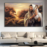 Jeesus karjatab lamba&otilde;li &Otilde;limaal l&otilde;uendil Cuadrose plakatid ja tr&uuml;kised Skandinaavia seinakunstipilt Kodukaunistus 20x30cm