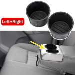 1 Pair Rubber Car Cup Holders car Rear Center Console Cup Holder Insert Car Organizer Mug Holder Decor for Ford F150 black