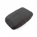 Auto sisustustarvikud Keskkonsooli k&auml;etugede karbi kate Seemisnahast trimm VW Golf 6 MK6 jaoks 2010 2011 2012 black line