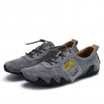 38-46 Season Four Seasons Meeste vabaaja nahast jalan&otilde;ud Sea sealiha nahast kummist pehme p&otilde;hjaga j&auml;&auml;tunud ja l&otilde;hnakindlad suured autojalatsid 38 hall