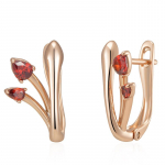 Kineli armsad punased naturaalsest tsirkoonist k&otilde;rvar&otilde;ngad naistele Tulbikujulised moeehted