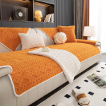 Diivanikatted elutuppa libisemiskindlad diivani kate Chaise Lounge Diivanimatt Nordic universaalne nurgadiivani r&auml;tik 70x210cm oranž