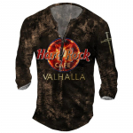 Vintage imitatsiooniga puuvillane Hard Rock T-s&auml;rk 3D jalgratturi pikkade varrukatega t-s&auml;rk Suurem&otilde;&otilde;tmeline mootorratta topid T-s&auml;rk Meeste punkar t&auml;navar&otilde;ivad M