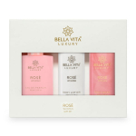Bella Vita Luxury Rose Gift Set with Citrusy Orange and Musk Body Wash 200 ml for Deep Cleansing, EDP Perfume 100 ml and Body Lotion 200 ml