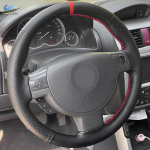 For Opel Corsa C Combo C 2001-2006 Vauxhall Holden Tigra Hand Braid auto rooli kate must nahk punane joon punane gray