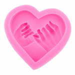 Multifunktsionaalne Love Finger Hook Vorm Mittenakkuv toidukvaliteediga DIY roosa