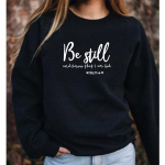 Moodsad r&otilde;ivad Olge vait ja teadke, et mina olen jumal Pslam 46:10 dressipluus Religiouc Christian Hoodies Faith Jumper Top S valge