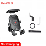 Mootorratta telefoni hoidik 15W juhtmevaba laadimine Mobiiltelefonid QC3.0 USB PD Kiirlaadija Jalgratta mobiiltelefoni kinnitus Alumiinium 360&deg; p&ouml;&ouml;rlemine M14-C1 Not Charging