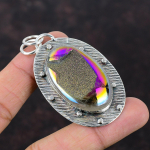 Titaanist Druzy Ripats 925 Sterling H&otilde;bedast Ripats Antiikne V&auml;&auml;riskividega Ehted K&auml;sit&ouml;&ouml; Ripats H&otilde;beehted Kingitus Naistele Ilus Ripats