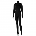 &Uuml;hev&auml;rvilised Skinny Sports Fitness Jumpsuit p&uuml;ksid Tihendavad tuharad Slim Fit Naised Talv L must
