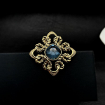 Vintage Palace Style kullav&auml;rvi sinine pross naistele &uuml;likond mantel pross Pins Kingitused kuld