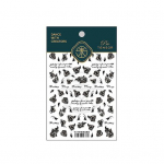 Trendikas Nail Sliders Relief Sculpture veekindel manik&uuml;&uuml;r must