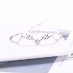 Reguleeritav kett 925 Sterling Silver Crystal Deer Elk Charm K&auml;ev&otilde;ru Elegantne Naiste J&otilde;ulupeo Ehted sl242 sinine