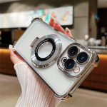 Luksuslik elektroonikaga kaetud magnetklambriga telefoni&uuml;mbris iPhone'i 15 14 13 12 11 Pro Max nelja nurga all kukkumiskindel kate iPhone 11 must