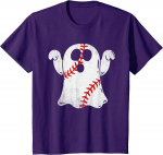 Pesapalli disainiga Halloweeni kost&uuml;&uuml;m Ghost Pesapalliarmastaja T-s&auml;rk Unisex naistele L&uuml;hikesed vabaaja puuvillased Four Seasons T-s&auml;rgid 4XL