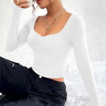 JKAASHDK naistemood vabaaja &uuml;hev&auml;rvilise prindiga kevad-s&uuml;gis U-kaelusega pulloverid ja pikad varrukad S kohv