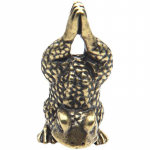 Vintage messingist armas &uuml;mberp&ouml;&ouml;ratud jooga Zeni konnakuju figuurid jooga konnaskulptuur kodukaunistus ornament messingu