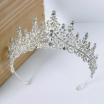 Crown Bridal Barokk Rhinestone Holiday Pulmapeapael Tuinga Pruudi peakate