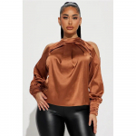 Kevadine naiste vabaaja avar moodne s&auml;rk Satiins&auml;rk S&uuml;gisene &otilde;&otilde;nsa pikkade varrukatega kantselei Naiste avarad topsid Blusas 30473 S pronksi