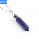 Lillast kristallist kuusnurksest kuulist looduslikust kalliskivist kaelakee Aura looduslikust kivist ripats Mood naiste ehted lapis lazuli yiwu
